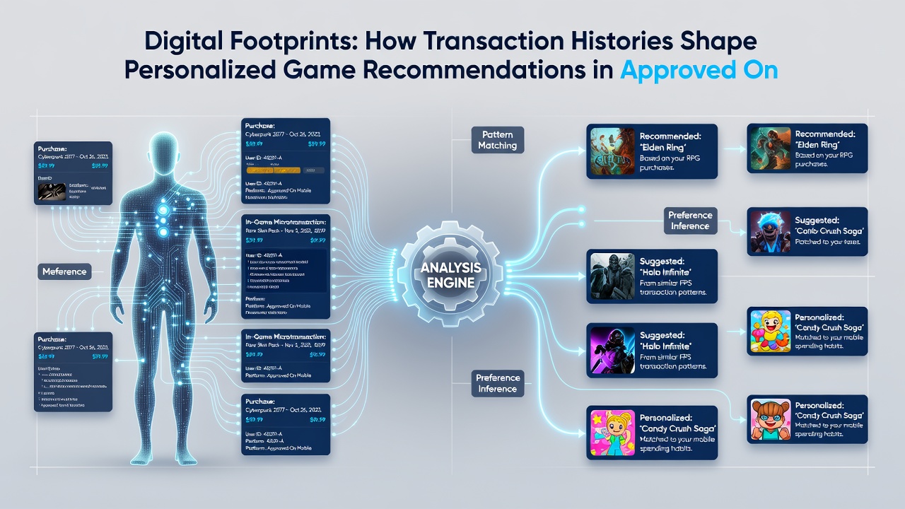 Secure data servers processing transaction histories for personalized gaming suggestions