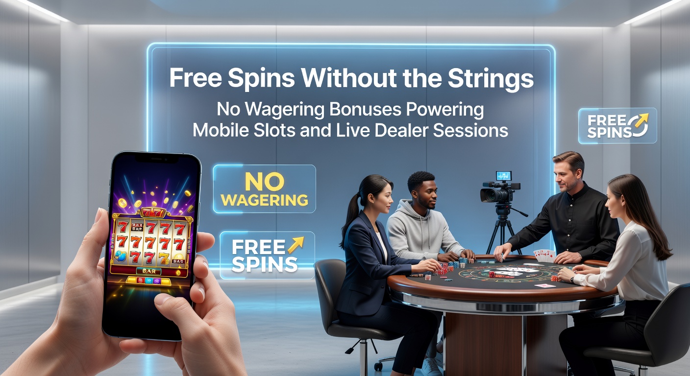 Dynamic live dealer table on mobile with free spins overlay and no-wager cashout button glowing
