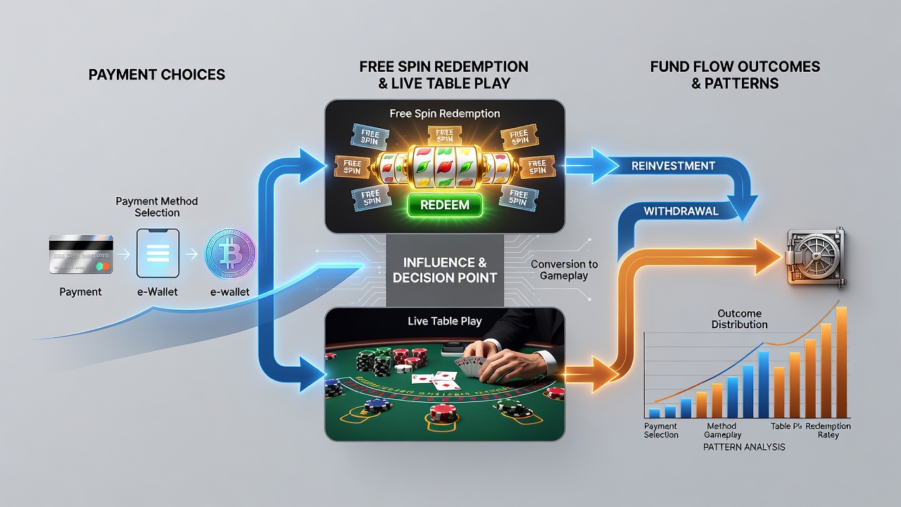 Live dealer interface showing real-time balance updates from various digital payment methods during active table sessions