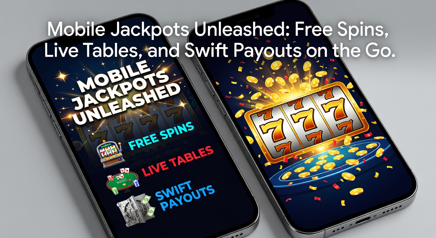 Smartphone screen displaying a vibrant mobile casino jackpot win with spinning reels and glowing payout notifications